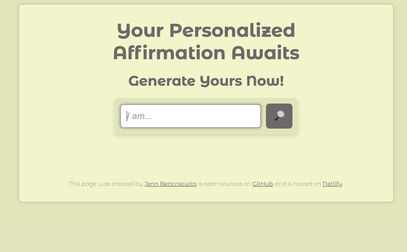 I Am Affirmations with AI