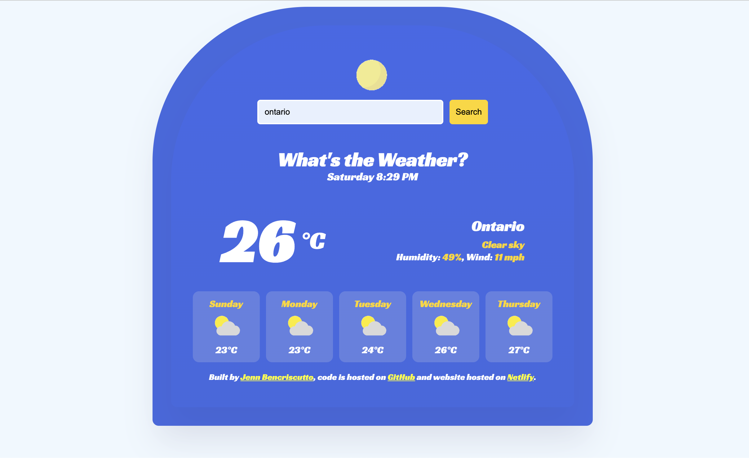 What's the Weather App